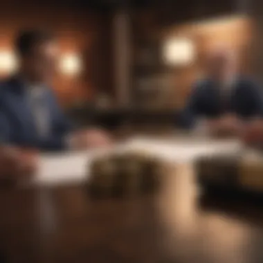Strategic Financial Discussion on Tax Management A strategic discussion between financial advisors about tax strategies.