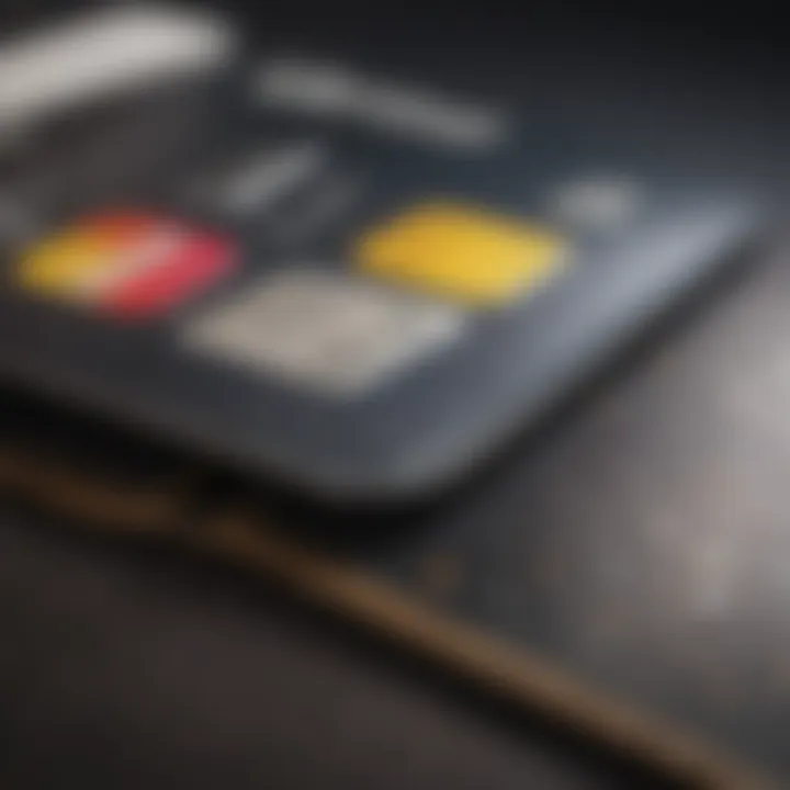 A close-up view of a debit card