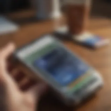 A digital wallet on a smartphone