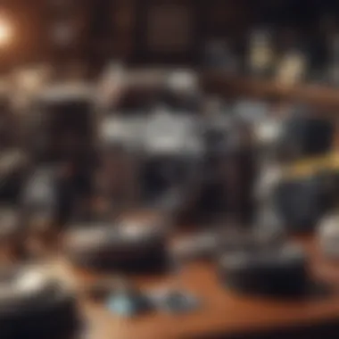 A curated collection of unique vintage clothing items displayed attractively.