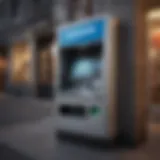 A modern ATM machine in an urban setting