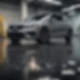A sleek car ready for sale