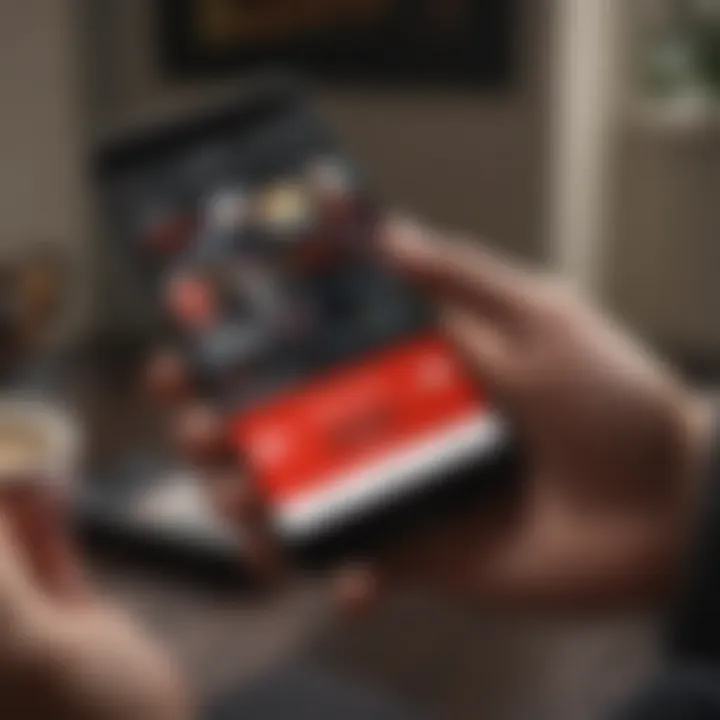 A close-up of a hand holding a smartphone displaying a Netflix offer