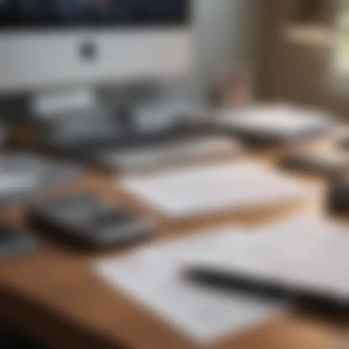 A well-organized desk with corporate documents and a laptop, symbolizing business readiness