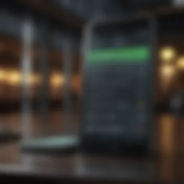 Sophisticated Banking App Design An elegant banking app interface showcasing premium features