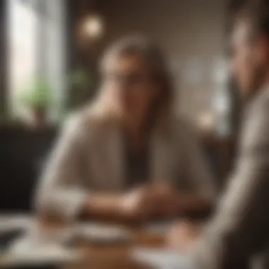 Tailored Financial Guidance Session A personalized financial advisor discussing strategies with a client