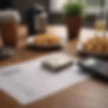 Managing Earnings Effectively Receipt and financial planning materials on a table