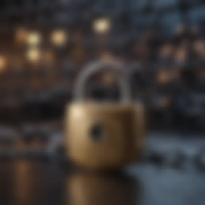 Security padlock representing safety in transactions