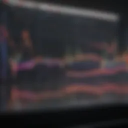 A graph depicting declining stock prices