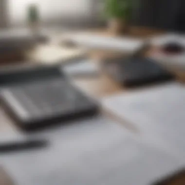 Organized Financial Planning A serene workspace with financial documents and a calculator