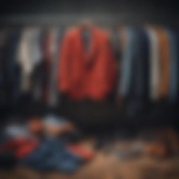 A visually appealing selection of used clothing items displayed for online sale