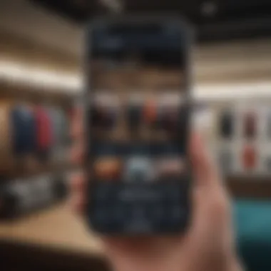 Modern Cloth Shop App Interface A sleek interface of a modern cloth shop app showcasing clothing categories and user-friendly navigation.