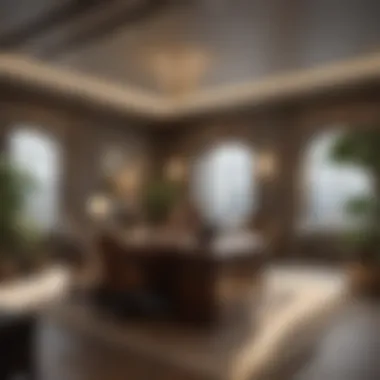 Power and Influence in Business A luxurious office space symbolizing power and influence in the business world.