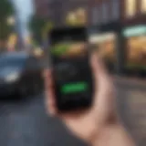 Smartphone displaying the Uber Eats app interface