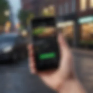 Navigating the Uber Eats App Smartphone displaying the Uber Eats app interface