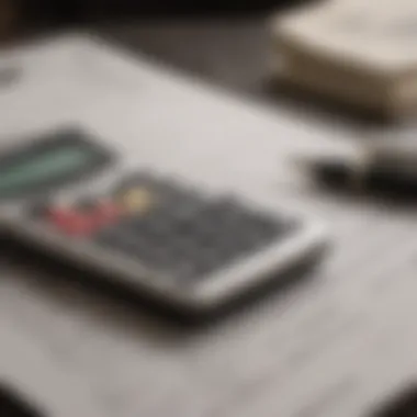 Ensuring Accuracy in Financial Transactions A calculator and pen placed next to a deposit slip for accuracy