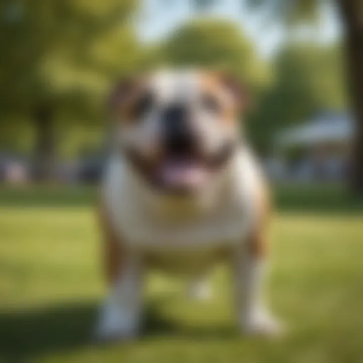 An English Bulldog enjoying a day in the park, illustrating the joy of ownership.