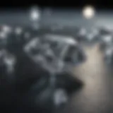 Glistening diamond showcasing its brilliance