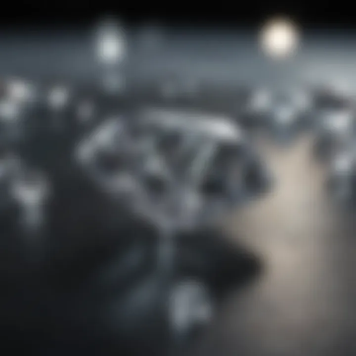 Glistening diamond showcasing its brilliance