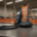 A phone with the Home Depot logo displayed on the screen, symbolizing customer service accessibility.