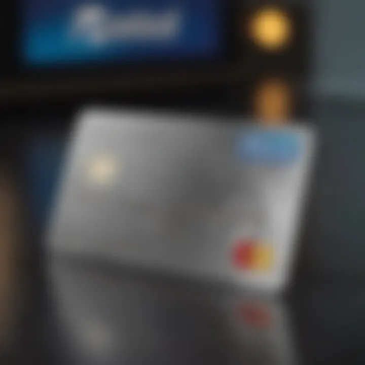 A modern credit card with the PayPal logo prominently displayed, symbolizing financial flexibility.