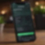 Close-up of a smartphone displaying the Robinhood app's check deposit feature.