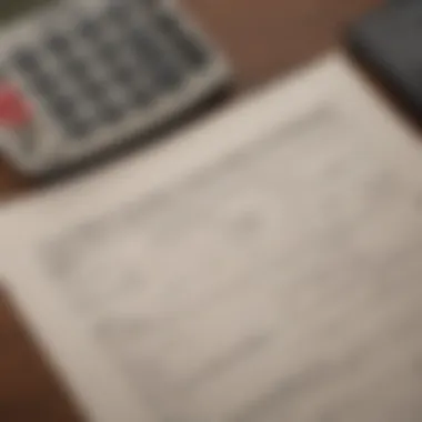 Calculating Social Security Benefits A close-up perspective of a calculator and retirement plan documents illustrating Social Security calculations.