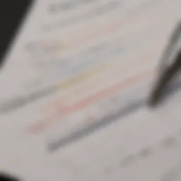 Close-up of a business check with a calendar in the background