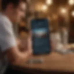 A user navigating the Chime app interface showcasing the Spot Me feature