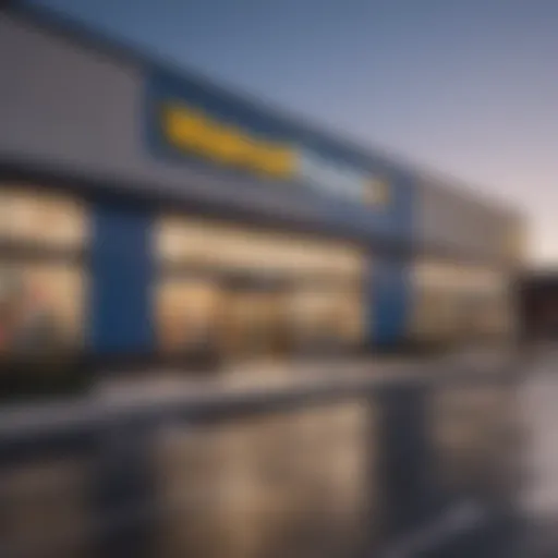 Exterior view of a Walmart Express store showcasing its modern design