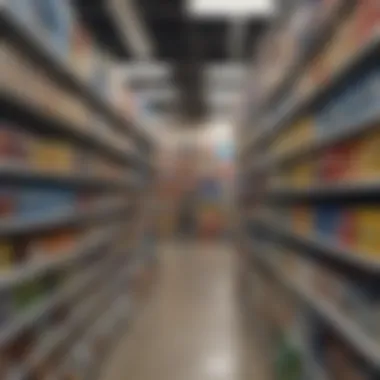 Walmart store shelf displaying price tags