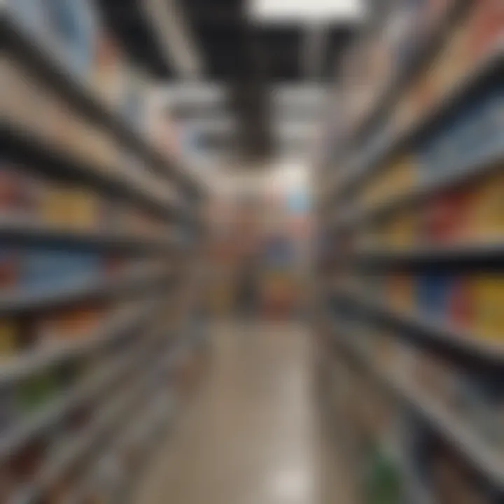 Walmart store shelf displaying price tags