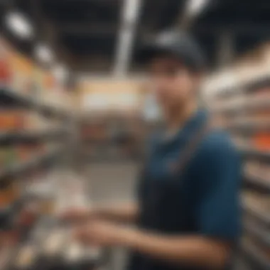 A teenager working at a local retail store.