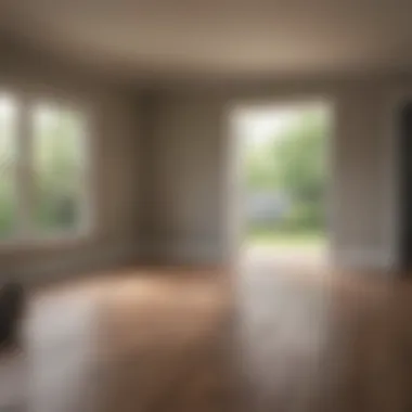 An empty home being inspected