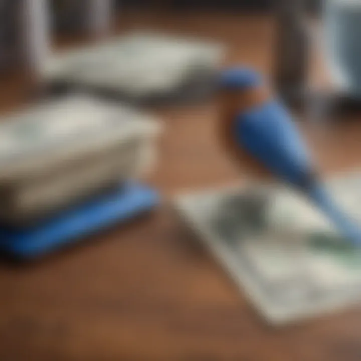 A Bluebird Card displayed alongside cash and a smartphone, representing various funding methods.