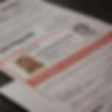 A close-up of identification documents